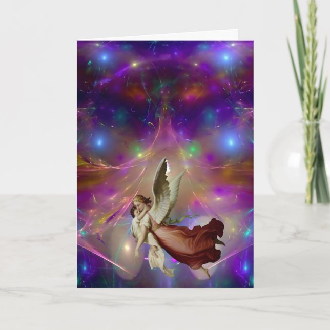 Angels Await Greeting Card (Front)