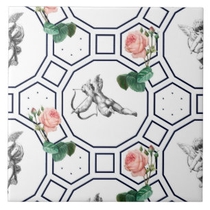 Angels,Baroque,rococo,vintage, Tile