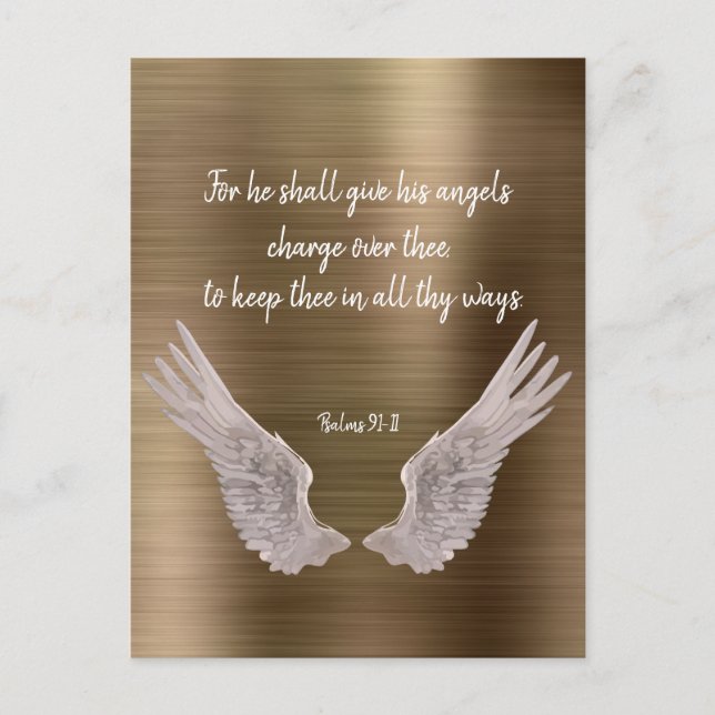 Angels Bible Verse Postcard (Front)