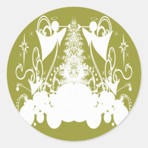 Angels Change Colours Classic Round Sticker