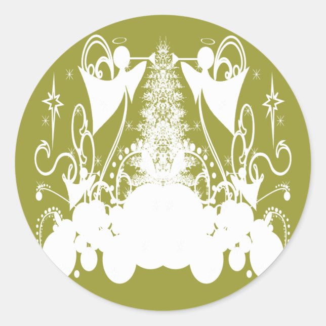 Angels Change Colours Classic Round Sticker (Front)