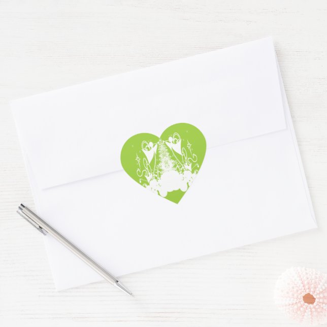 Angels Change Colours Heart Sticker (Envelope)