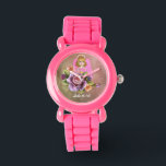 Angels Charge Over You Pink Glitter Watch<br><div class="desc">Angels Charge Over You Pink Glitter Watch</div>