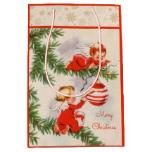 Angels Decorating the Christmas Tree