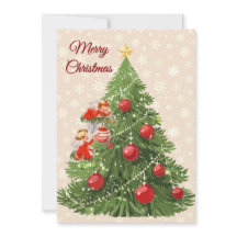 Angels Decorating the Tree | Creme