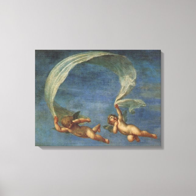 Angels Detail from Adonis Led by Cupids by Albani Canvas Print (Front)