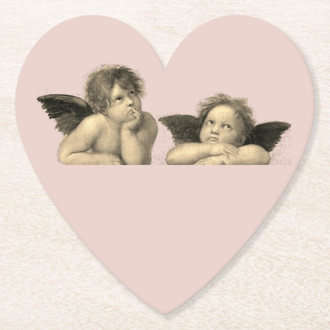 Angels Engel - Madonna Sixtina - Raphael - Raffael Paper Coaster (Front)