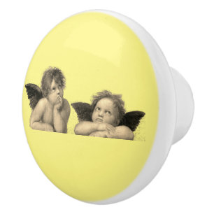 Angels Engel – Madonna Sixtina Raphael Vintage Ceramic Knob
