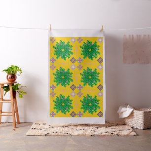 Angels Eye View Canvas Geo Sunny Yellow Fabric