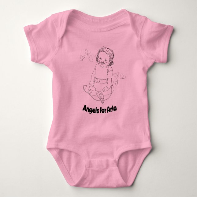 Angels for Aria baby Bodysuit (Front)