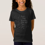 Angels Friendship - Elegant Calligraphy Chalkboard T-Shirt<br><div class="desc">The professional calligraphy by Ivan Angelic swoops like wings among clouds.  We feature this gorgeous piece of lettering on other products - so if you love it - just check out our store.</div>