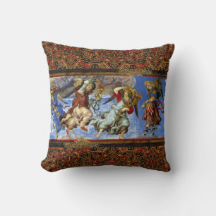 Angels From Assumption and Annunciation by Lippi Cushion