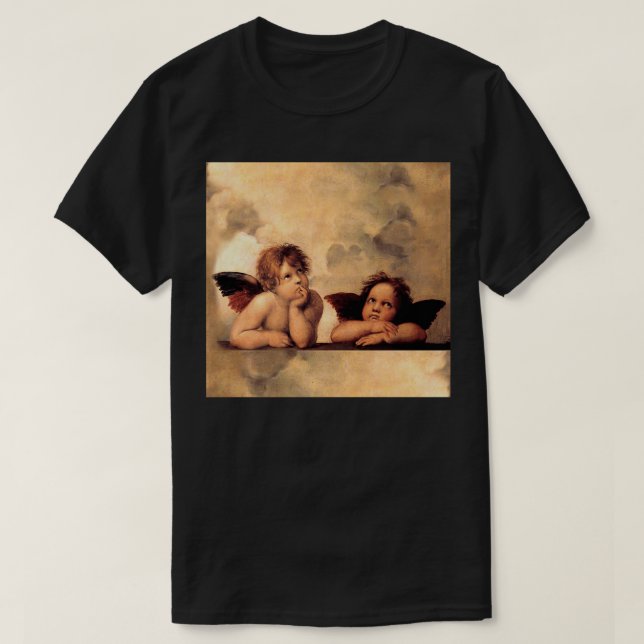 Angels Gift Raphael Cupid Cherubs Art Valentine An T-Shirt (Design Front)