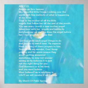 Angels Go Through Heaven Poem Poster
