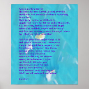 Angels Go Through Heaven Poem Poster