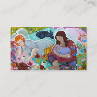 Angels Having A Cup Of Tea. Business Card