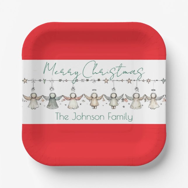 Angels in Celebration Paper Plate (Front)