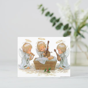 Angels in the Manger Card