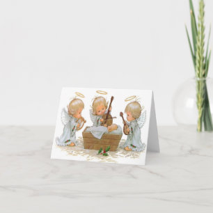 Angels in the Manger Card