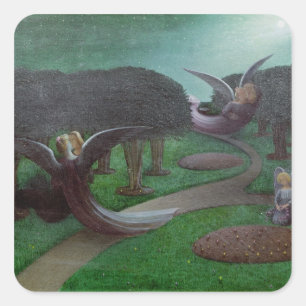 Angels in the Night, 1896 Square Sticker