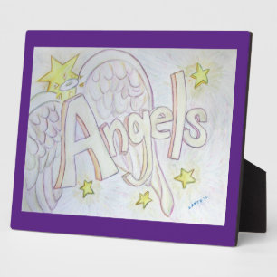 Angels Inspirational Word Painting Poem Plaque