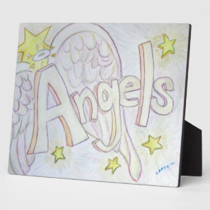 Angels Inspirational Word Painting Poem Plaque