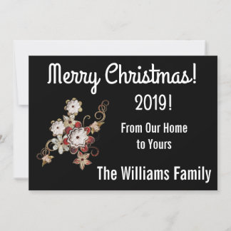 Angels, Jewels & Sparkling Flowers Christmas Card