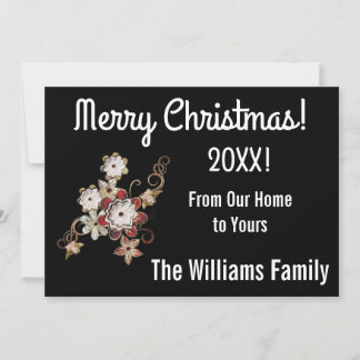Angels, Jewels & Sparkling Flowers Christmas Card