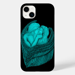 Angels Kissing , black and green Design Case-Mate iPhone 14 Plus Case