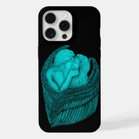 Angels Kissing , black and green Design