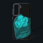 Angels Kissing , black and green Design Samsung Galaxy Case<br><div class="desc">Angels Kissing ,  black and green Design  - Pencil Drawing by Krisi ArtKSZP</div>