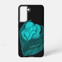 Angels Kissing , black and green Design