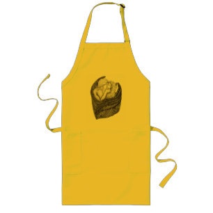 Angels Kissing , black and white Design Long Apron