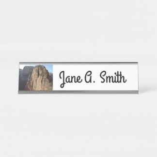 Angels Landing at Zion National Park Desk Name Plate