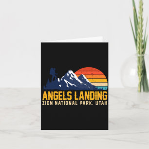 Angels landing zion national park camping hiking card