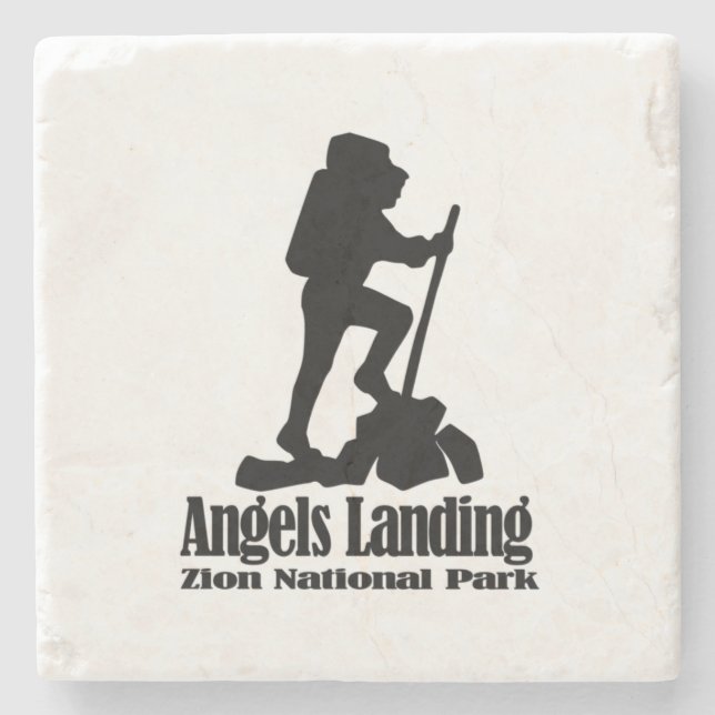 Angels Landing - Zion National Park Stone Coaster (Front)