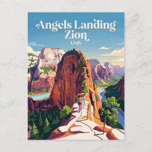 Angels Landing Zion USA Postcard