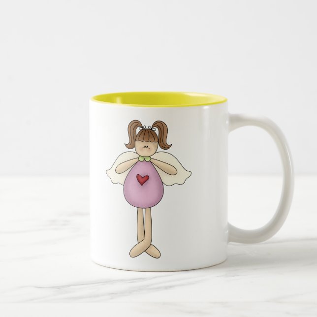 Angels Little Heart Two-Tone Coffee Mug (Right)