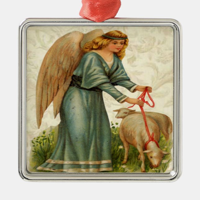 Angels Little Lamb Ornament (Front)