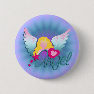 Angels Love 6 Cm Round Badge