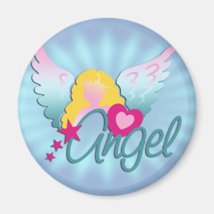 Angels Love blue shine Magnet