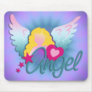 Angels Love violet shine Mouse Pad