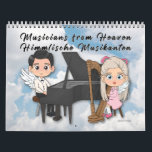 Angels Making Music – Musicians from Heaven Calendar<br><div class="desc">This music calendar with the title Musicians from Heaven is as charming calendar and features cute angels in a delightful cartoon style, their big eyes full of wonder as they play heavenly music. Each month brings a new illustration filled with joy and inspiration, making this calendar a perfect companion for...</div>