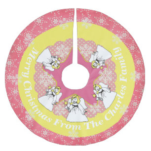 Angels Merry Christmas Personalised Tree Skirt