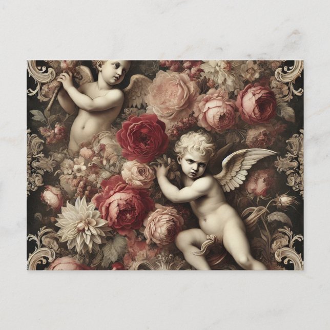 Angels of Discord – Gothic Victorian  Holiday Postcard (Front)