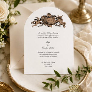 Angels or Cherubs Baroque Rococo Cartouche Wedding Invitation