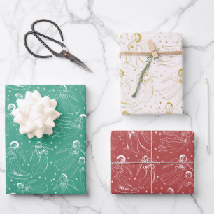 angels pattern   set II Wrapping Paper Sheet