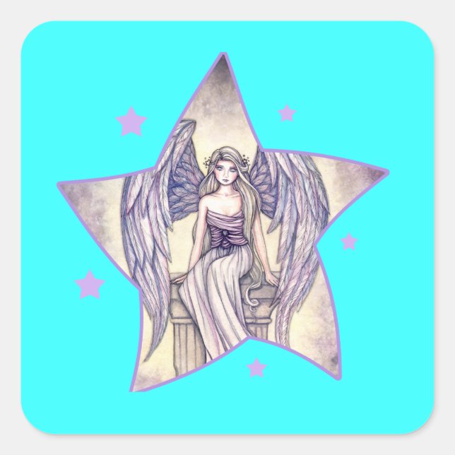 Angel's Perch Star Square Sticker (Front)