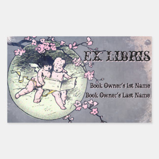 Angels Reading by Cherry Blossom Moon_Book Labels