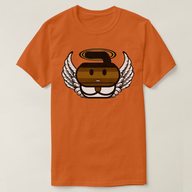 Angels Rock Curling Rockers T-Shirt (Design Front)